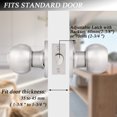 thumbnail image 2 of knobelite (5 Packs) Bed / Bath Room Round Door Knob, Privacy Function for Bathroom / Bedroom, Interior Door Door Lock Handle Satin Nickel Finish, Keyless Door Handles Locks, 2 of 7