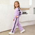 thumbnail image 5 of Futezty Girls Clothes Long Sleeve Bow Pullover Sweatshirts Top Wide Leg Sweatpants Fall Winter 4T 5T 6T 7T 8T 2 Piece Outfits Sets, 5 of 6