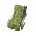 thumbnail image 3 of Geometric Soft Flannel Fleece Throw Blanket, Squircles in Different Forms Monochromatic Nature Tones Retro Illustration, Cozy Plush for Indoor and Outdoor Use, 50" x 60", Olive Green, by Ambesonne, 3 of 5