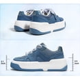 thumbnail image 3 of LUCKY STEP Stylish Thick Soled Sneakers Multi Colored Shoelaces Casual Shoes,Denim Blue,Womens, 3 of 10