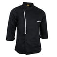 thumbnail image 4 of Chaqueta de chef de manga larga jinwen 2X negro, 4 of 8