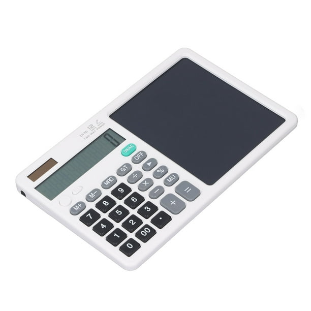 Calculadora científica con bloc de notas, Calculadora Pequeña Portátil de Sobremesa Con Bloc de Notas lcd y Bolígrafo Calculador de botones Multifuncionales Grandes Para