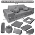 thumbnail image 3 of 12 - piece modular foam play couch para para niños: convertible, sectional, ideal para para imaginative play, lounging, y reading in bedrooms o playrooms, 3 of 6