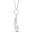 thumbnail image 3 of Party Cat Mask Charm Pendant Necklace in 14k White Gold Over Sterling Silver Jewelry For Womens, 3 of 7