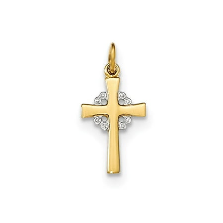 Sterling Silver Gold-tone Cross Pendant