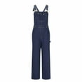 thumbnail image 5 of YYUIJK Denim Jumpsuits for Women Straight Leg Stretch Jeans Dungarees Bib Overalls Regular Fit with Adjustable Straps Dark Blue L, 5 of 6