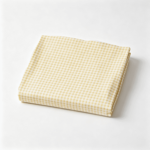 SIRIA 57”W X 36”L Gingham Poly-Cotton Fabric Cut by the Yard,Checkered Plaid Vintage Fabric for Diy,Homespun,Handmade,Sewing and Home Textiles(Yellow,1 Yard)