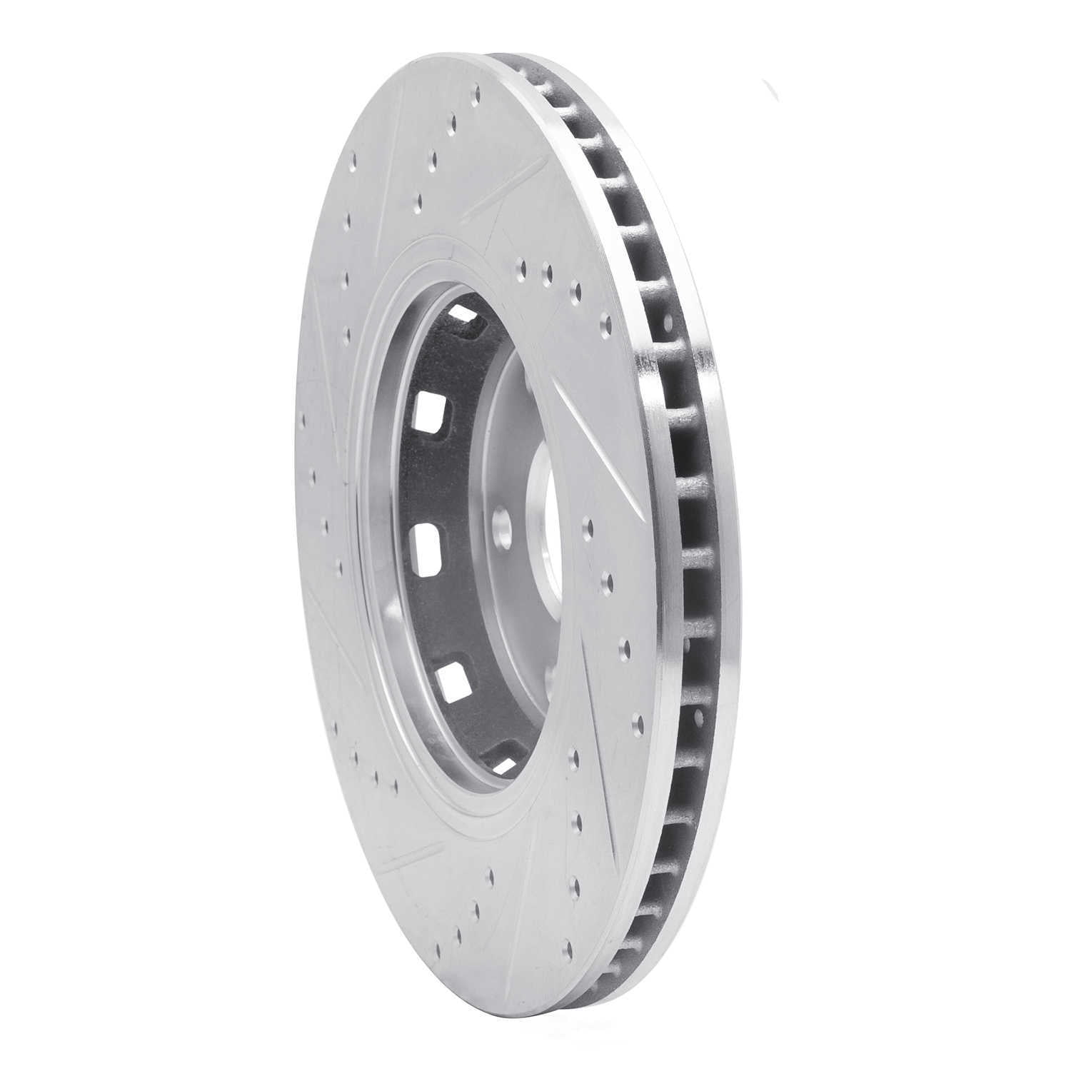 Dynamic Friction Company 631-76085R DFC Brake Rotor - Drilled And Slotted - Silver