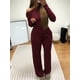 thumbnail image 4 of Conjunto de Dos Piezas Holgado e Informal para Mujer, para Otoño e Invierno, para Estar en Casa. Vino Tinto S, 4 of 8