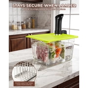 Everie 12Qt Sous Vide Container with Lid,Rack & Sleeve Compatible with Diameter Less 71mm Cooker (Anova, Joule, Instant) KIT-TY-GJ