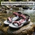 thumbnail image 5 of OutPro Women's Hiking Sandals Adjustable Comfort Sandals Breathable Casual Flat Sandals Summer Trekking Shoes, 5 of 10