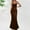Brown, variant on USSUMA Dresses for Women 2025 Casual Spring Summer Dresses Sleeveless V Neck Casual Solid Color Camisole Maxi Dress Vintage Skirt Fashion Skirts Party Tax Free Weekend Green Dress Size-XXXL