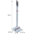 thumbnail image 3 of Smart Design Dustpan Broom Set - 38.5 inch - Gray and Sunset Orange, 3 of 7