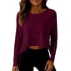 thumbnail image 1 of V Cuello 3/4 Manga Tops para las Mujeres Entrenamiento Camisas de Protección Solar, Camisetas de Moda Primavera Verano Blusas Túnica, 1 of 8