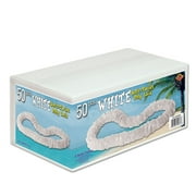 Beistle 66355W501.5 in. x 36 in. Soft-Twist Poly Leiswith Labeled Box - White