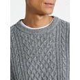 thumbnail image 4 of Free Assembly Men's Fisherman Crewneck Sweater with Long Sleeves, Sizes XS-3XL, 4 of 5