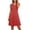 *Red, variant on ClodeEU Women's A-Line Sleeveless V-Neck Dress with Fitted Waist Red,Womens Plus S