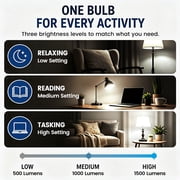 Great Value 3-Way A19 LED Light Bulb, 40/60/100 Watt Equivalent, Daylight, E26 Medium Base, 1 Pack