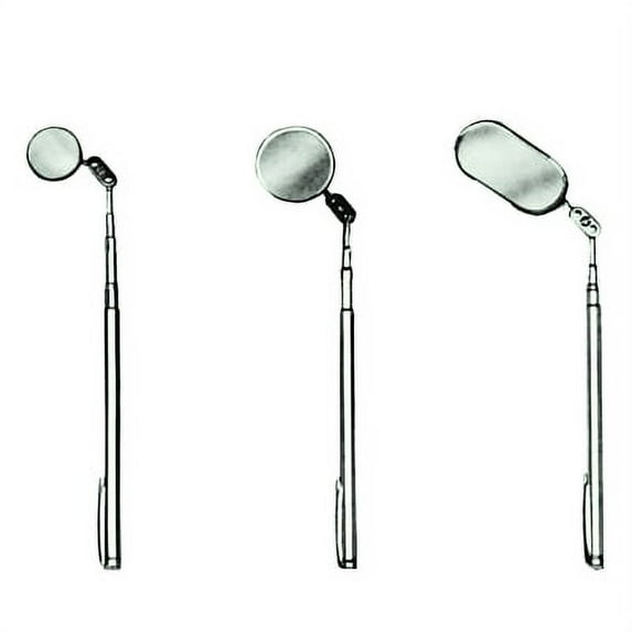 Pocket Telescoping Inspection Mirrors, 7/8 In Dia., 4 1/2 In-18 In L | Bundle of 5 Each