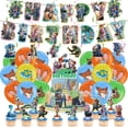 thumbnail image 4 of Zootopia 2 Birthday Party Decoration Set Birthday Banner Spiral Balloon Background Cloth Tablecloth, 4 of 10