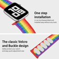 thumbnail image 4 of Correa de reloj de nylon compatible con Apple Watch 7 bandas 44 mm 41 mm 45 mm Reemplazo para Iwatch Series Se / 6/5/4/3/2/1, correas transpirables elásticas ajustables Feliz Sencillez, 4 of 5