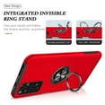 thumbnail image 2 of SZMLOGB Phone Case for Redmi Note 11S 4G/Note 11 with Ring Holder Shock Resistant Scratch Resistant PC Silicone Heavy Duty Protective Case-Red, 2 of 6