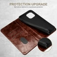 thumbnail image 3 of SaniMore for iPhone 15 6.1" 2023 Wallet Cover, PU Leather Magnetic Book Folding Flip Folio Case Wear-resistant Shockproof Anti-fall [RFID Blocking] & Stand Function for iPhone 15, Brown, 3 of 6