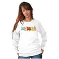 thumbnail image 4 of XOMG POP Sweet Frosted Donuts Logo Women Crewneck Sweatshirt Brisco Brands M, 4 of 6