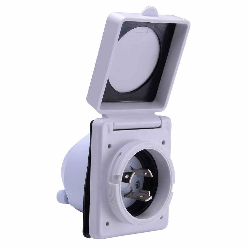 RV 125V L530R 30 amp Standard Twist Power Easy Lock Receptacle Inlet for Power Cord Walmart