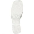 thumbnail image 4 of INC Womens White Chain Accent Padded Rozie Square Toe Block Heel Slip On Heeled Sandal 10 M, 4 of 4