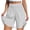 White, variant on Elvqul Shorts for Women Straight Leg Short Pant High Waist Summer Knee Length Plain Stretchy Pockets Quick Dry Womens Casual Shorts
