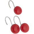 thumbnail image 1 of Carnation Home Fashions Crochet de Rideau de Douche Rond en Résine Céramique, Rouge, 1 of 3