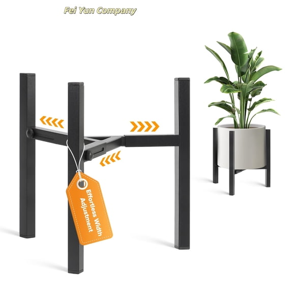 Plant Stand Indoor Adjustable, Metal Modern Indoor Plant Stand, Heavy Duty Plant Stands Outdoor Corner, Stable Plant Holder, Fits 8 to 12 Inches Pots, 1 Pack, Pot & Plant Not Included