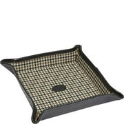 541235-1 Leather Folding Snap Dressing Tray Black