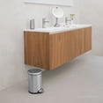 thumbnail image 6 of simplehuman Round Step Can, 4.5L / 1.2 Gallon Compact Bathroom Trash Can, 150,000-Step Pedal, Lid Shox® Silent Close, Removable Inner Bucket, Brushed Stainless Steel, 6 of 9
