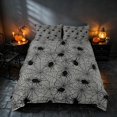 thumbnail image 2 of Homewish Spider Web Bedding, Happy Halloween Duvet Cover Full, Gray, Gray Reversible 3-Piece, 1 Duvet Cover and 2 Pillowcases, 2 of 7