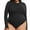 Black-Round Neck, variant on Sveltors Women's Deep V Neck Long Sleeve Plus Size Bodysuit Sexy Tops Body Suits Smooth Basic Stretch Shirts