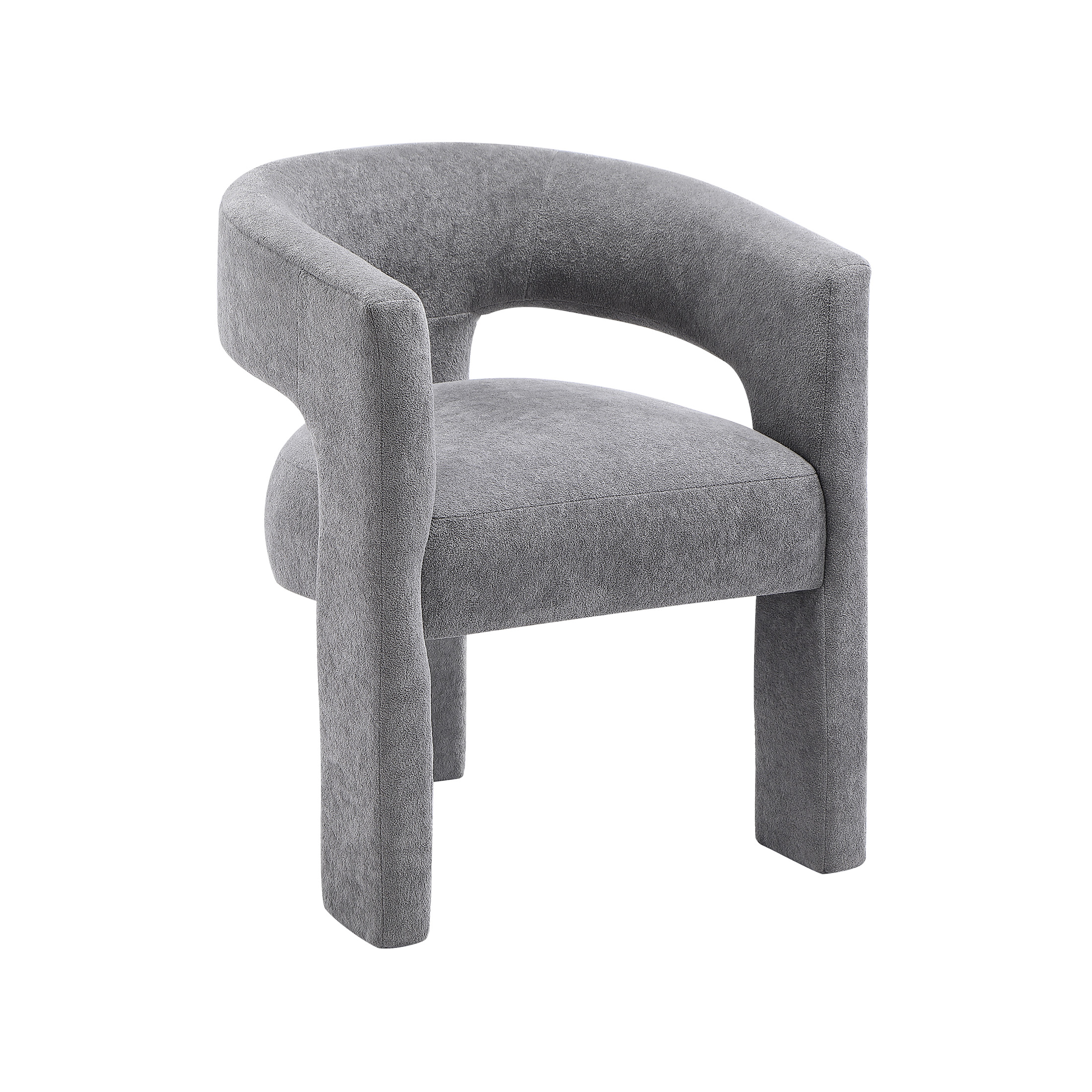 OakvillePark Kora Modern Boucle Dining Chairs, Dark Gray (Set of 2)