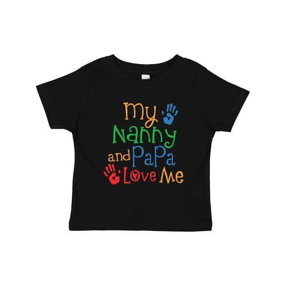 Inktastic Nanny and Papa Love Me Boys or Girls Toddler T-Shirt