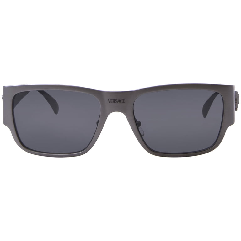 Versace VE 2262 Acetate Mens Rectangular Sunglasses Gunmetal  display picture 3