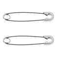 thumbnail image 5 of Decorative Safety Pins For Clothing Titanium Steel Safety Pin Earrings Punk -conscious Individuals Silver 3.80X0.80X0.20CM 2Pcs, 5 of 5