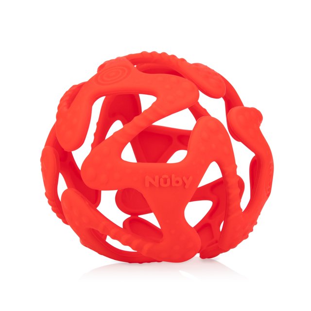 NUBY NB Mordedera SUAVE de Silicón Pelota Tuggy Roja