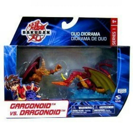 - Bakugan Duo Diorama Series 1 Gargonoid vs. Dragonoid Mini Figure 2-Pack