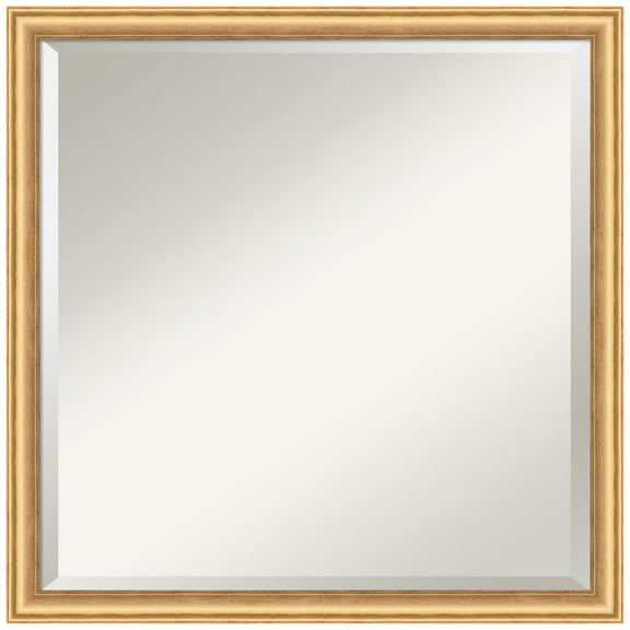 Amanti Art Salon Scoop Gold Beveled Wood Wall Mirror 22 x 22 in.