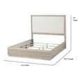 thumbnail image 6 of Panama Jack Boca Grande Modern Wood King Panel Upholstered Platform Bed in Oak, 6 of 6