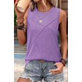 thumbnail image 4 of Camisetas Sin Mangas Informales con Cuello Redondo y Corte Holgado para Mujer, Color , Talla S, 4 of 9