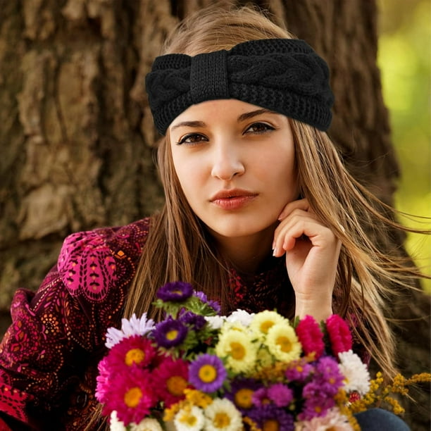Cuidado Pelo Mujer PROPOG Diadema Mujer Invierno, 4 Piezas De Diademas Invierno Punto, Orejeras Mujer Niña Frio Cinta Pelo Orejas Calientes Calor Accesorios Pelo Diademas Mujer