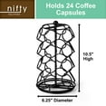 thumbnail image 3 of Nifty Solutions Coffee Pod Carousel – Compatible with K-Cups, 24 Pod Capacity, Modern Black Design, 3 of 5