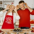 thumbnail image 4 of Christmas Baking Apron for Women Men, Holiday Baking Gifts for Bakers, Red Xmas Kitchen Cooking Aprons with 2 Pockets, Cute Christmas Aprons Gift for Mom Wife Sister - Tis The Season to Bake Cookies, 4 of 4