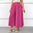 thumbnail image 2 of Certgust Hot Sales Under $30 Vacation Outfits for Women Wide Leg Pants for Women Flowy Palazzo Drawstring Elastic Waist with Pockets Summer Beach Vacation Outfits, 2 of 8